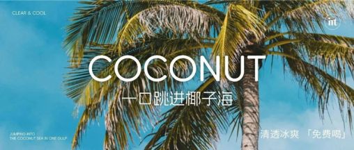 In this scorching heat, take a dive into the coconut sea with a sip.